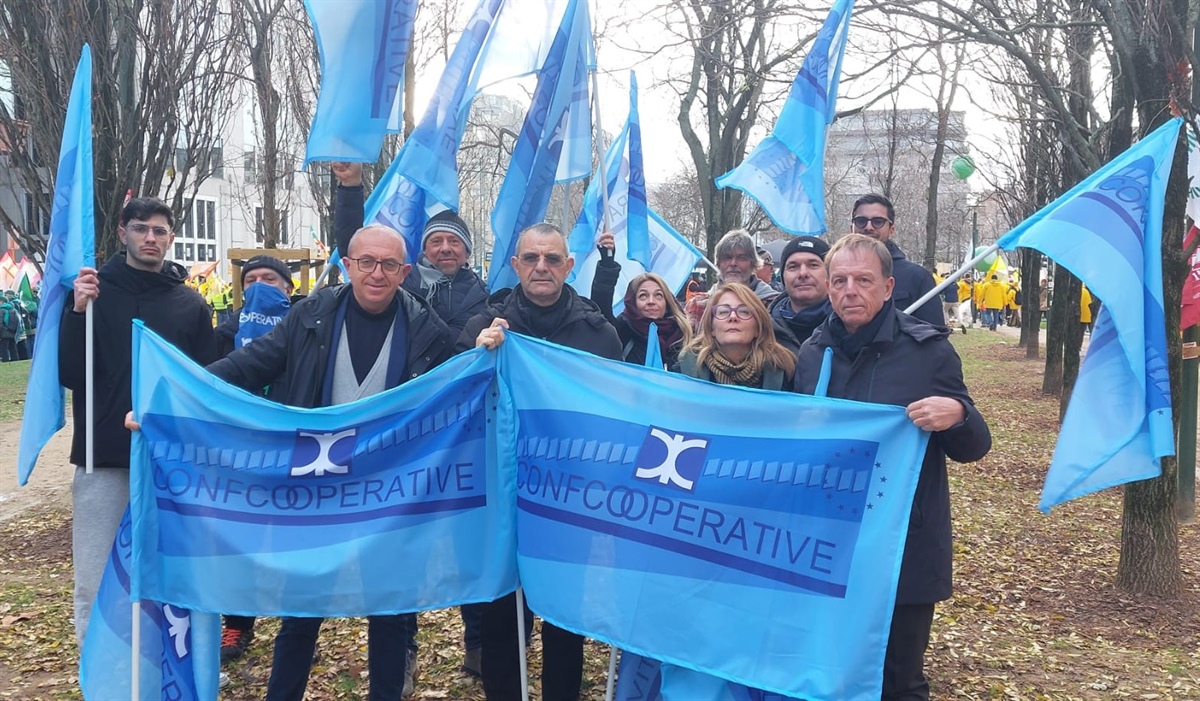 Pac, Fedagripesca Confcooperative in piazza a Bruxelles: “Tagli inaccettabili e nessuna visione strategica per il futuro dell’agricoltura e della pesca”