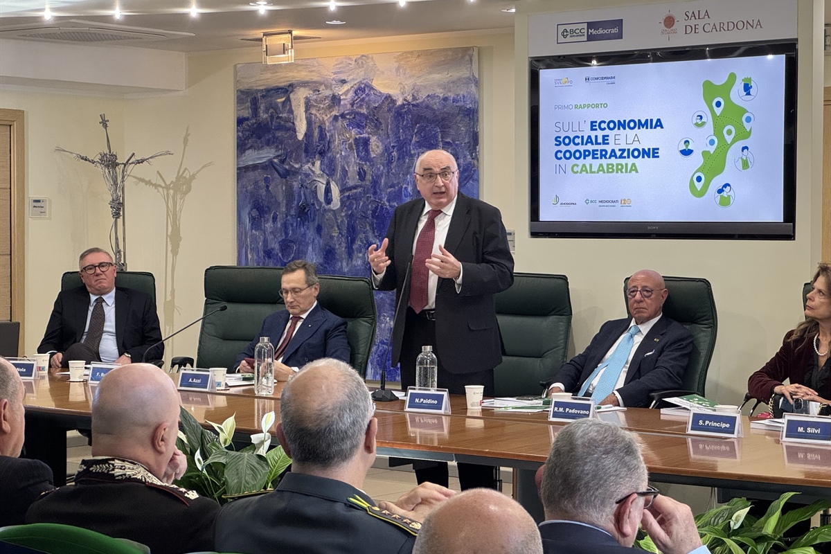 Confcooperative Calabria presenta il primo rapporto sull'economia sociale e la cooperazione