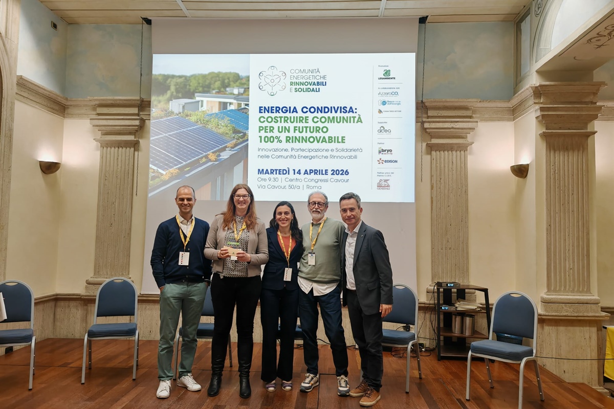Energia, alla cooperativa KönCeRT il premio "Comunità Energetiche Rinnovabili e Solidali 2026"