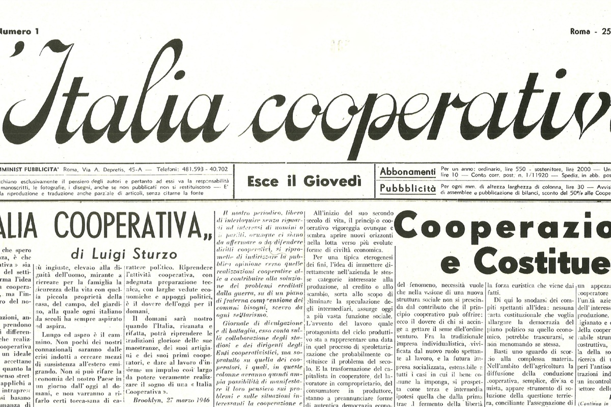 25 Aprile, Confcooperative celebra gli 80 anni di Italia Cooperativa, nata con la liberazione, radicata nella Costituzione